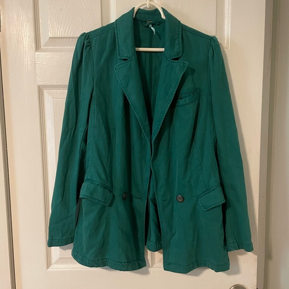 Free People Jackets & Blazers - Free People Green Blazer Jacket